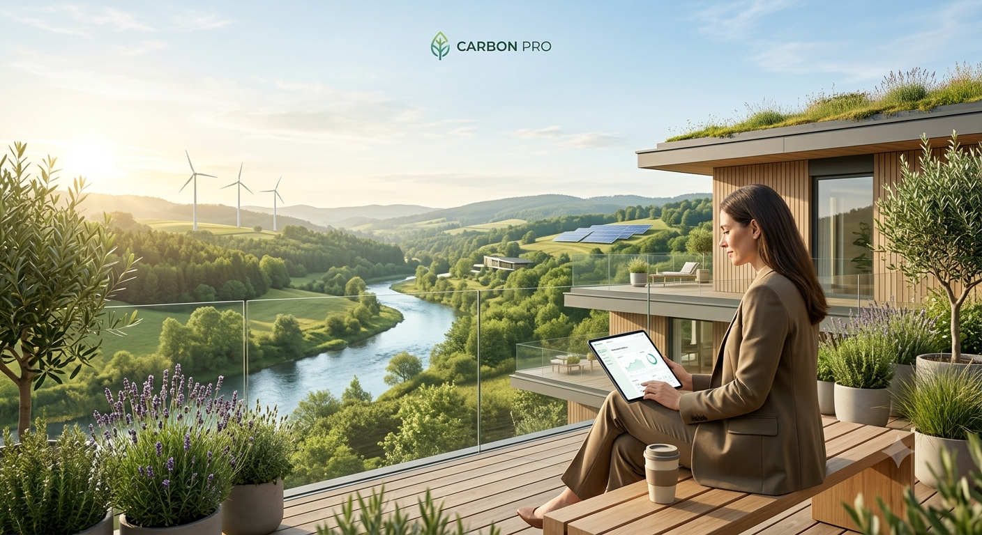 Daily sustainability tracking on a tablet